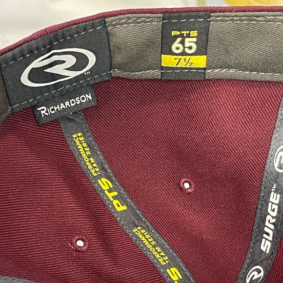 Maroon Red Baseball Cap Size 7 1/2 - Picture 5 of 6